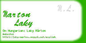 marton laky business card