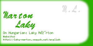 marton laky business card